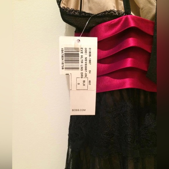 BNWT BCBG Black Lace Gown. Size 0 - Picture 2 of 3